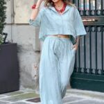 Conjunto camisa + calça ( linho )