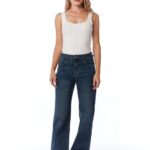 Wide leg ganga escura